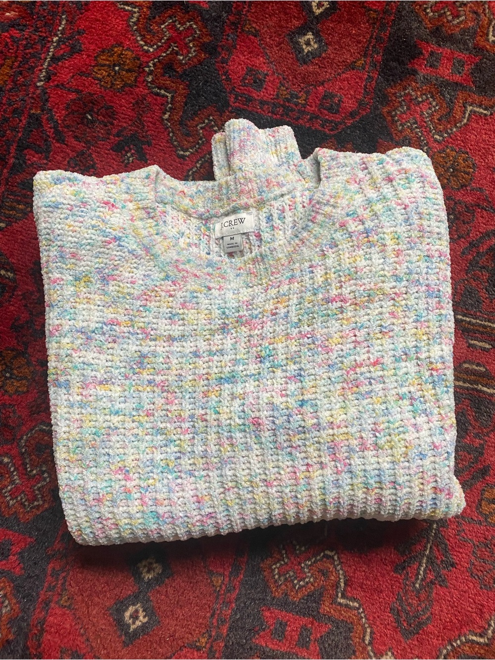 J. Crew Multicolor Heathered Crewneck Sweater
